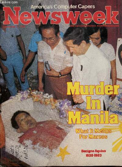 Newsweek n36, September 5 1983 : Murder in Manila, par Russell Watson - Andropov's new offer on arms, par Fay Willey - West Germany : Kohl's bickering coalition, par Bob Levin - etc