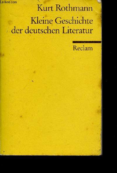 Kleine Geschichte der deutschen Literatur