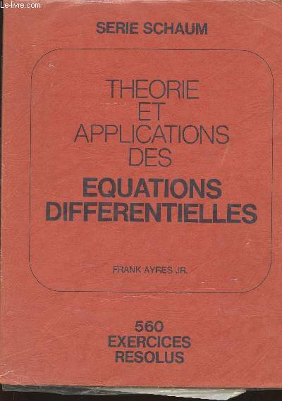 Theorie et applications de equations diffrencielles- Srie Schaum