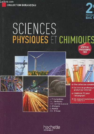 Sciences physiques et chimiques 2de professionnelle, Bac pro SPECIMEN