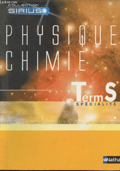 Physique chimie Term S spcialit- Programme 2002
