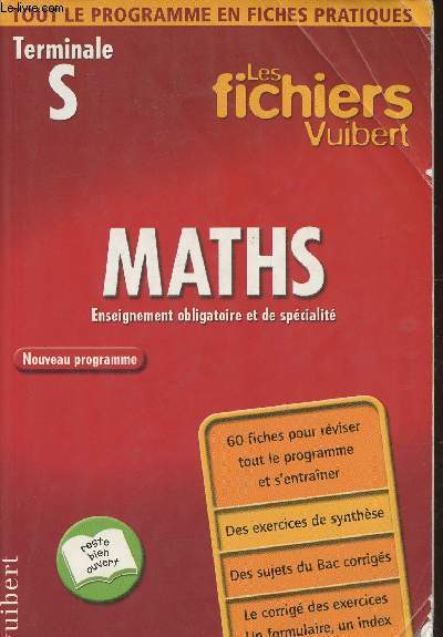 Maths enseignement obligatoire et de spécialité- Terminale S
