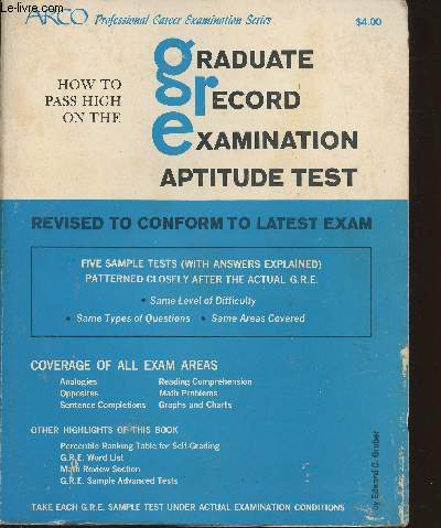 Graduate record examination- The complete study guide for scoring high