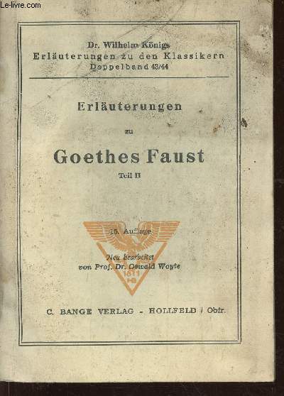 Erluterungen zu Goethes Faust. Tome II (1 volume) (Collection 