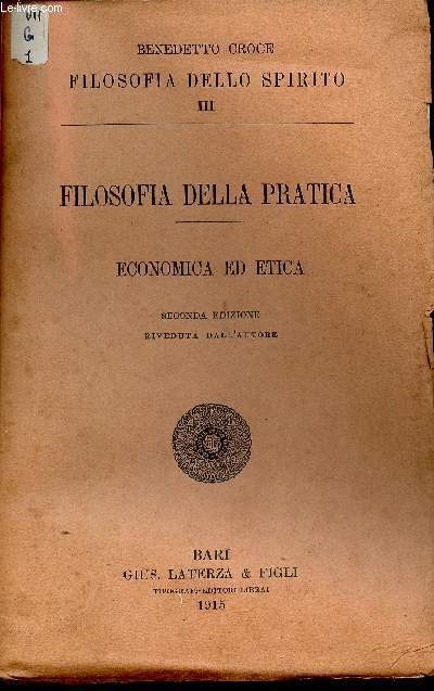 Filosofia della Pratica : Economica ed Etica (Collection 