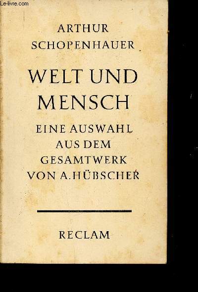 Welt und Mensch. Eine auswahl aus dem Gesamtwerk von A. Hbscher