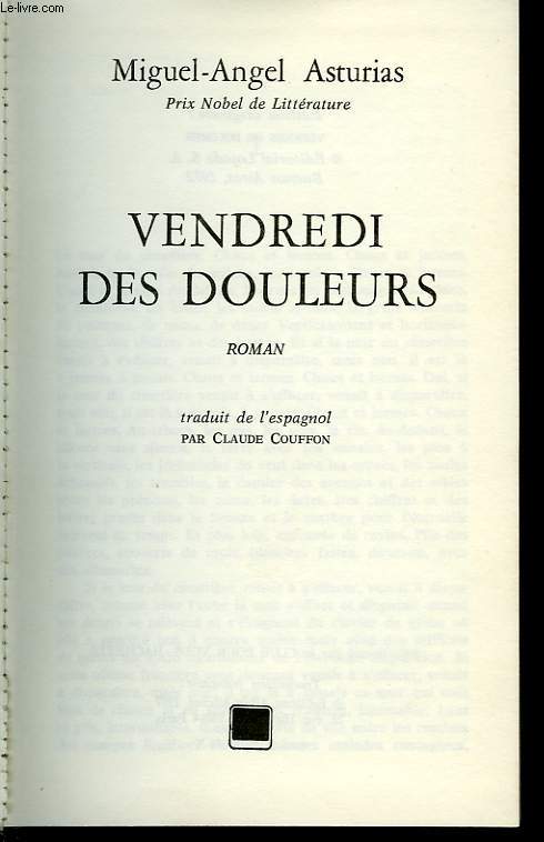 VENDREDI DES DOULEURS