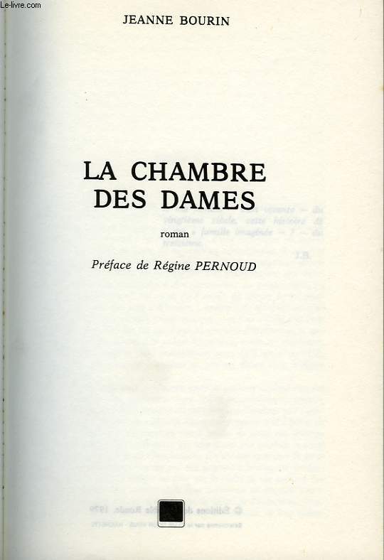 LA CHAMBRE DES DAMES