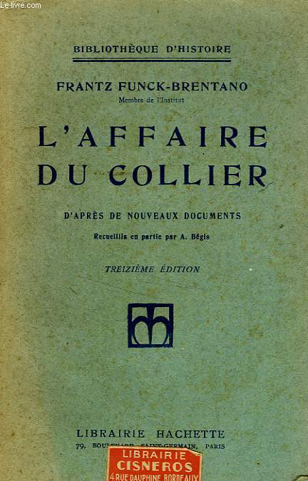 L'AFFAIRE DU COLLIER