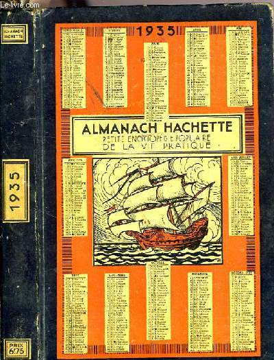 ALMANACH HACHETTE 1935