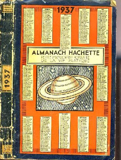 ALMANACH HACHETTE 1937