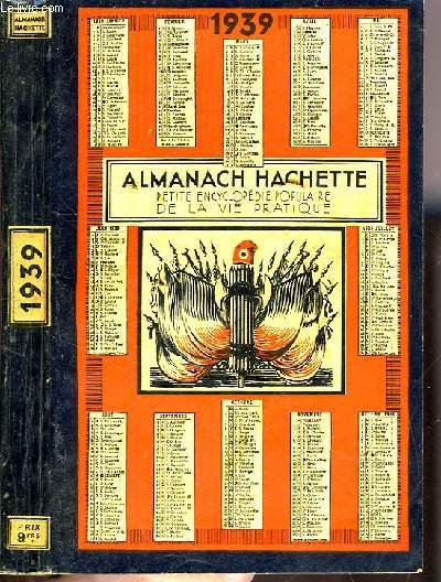 ALMANACH HACHETTE 1939