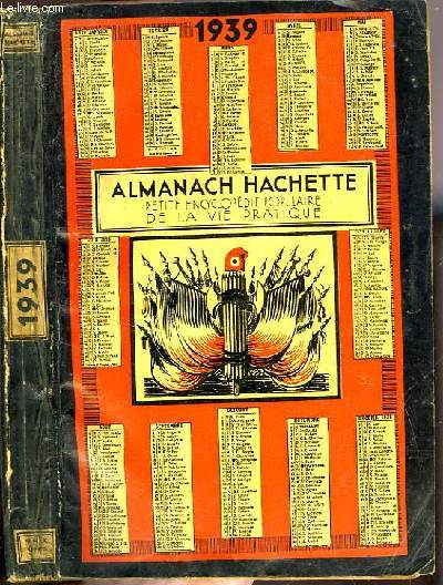 ALMANACH HACHETTE 1939