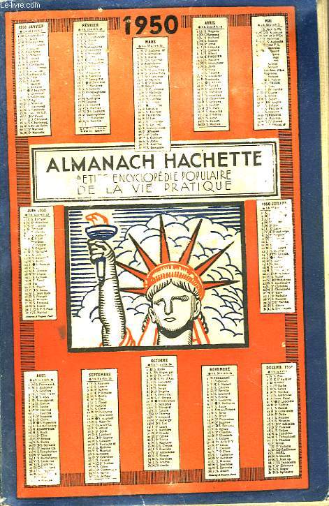 ALMANACH HACHETTE 1950