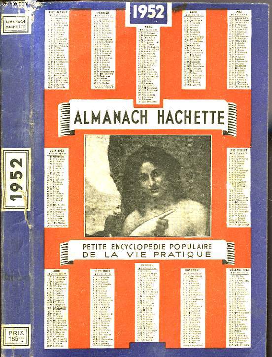ALMANACH HACHETTE 1952