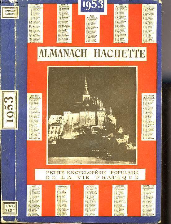 ALMANACH HACHETTE 1953