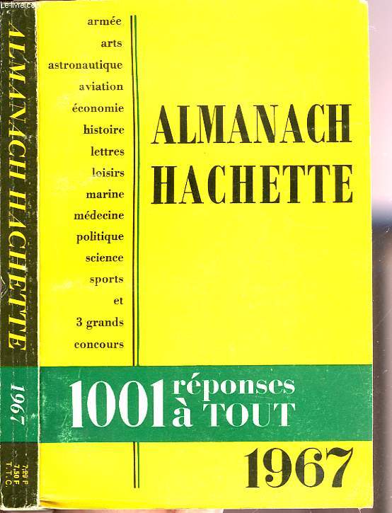 ALMANACH HACHETTE 1967