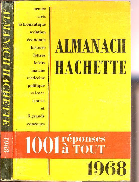 ALMANACH HACHETTE 1968