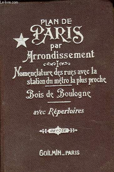 PLAN DE PARIS PAR ARRONDISSEMENT