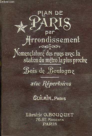 PLAN DE PARIS PAR ARRONDISSEMENT