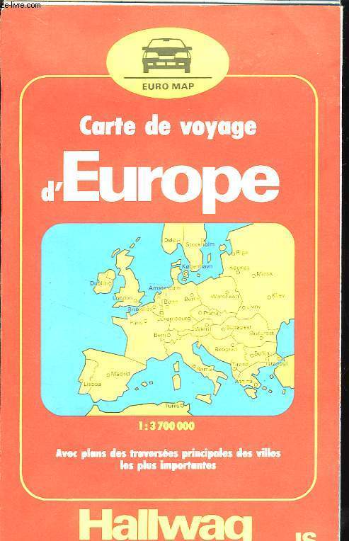 CARTE DE VOYAGE D'EUROPE