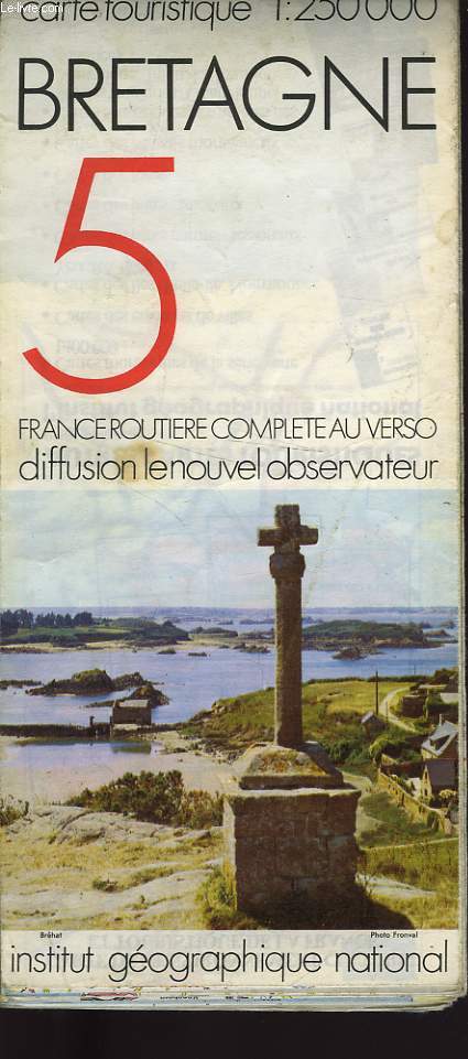 CARTE TOURISTIQUE 1:250000, n5, BRETAGNE