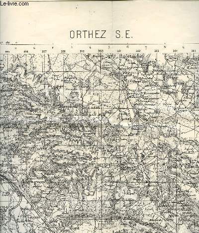 IGN, CARTE TYPE 1889, ORTHEZ S.E