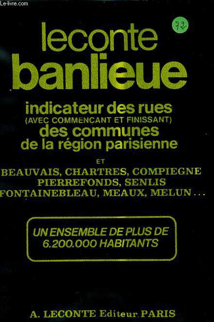 LE CONTE BANLIEUE - REGION PARISIENNE