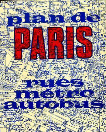 PLAN DE PARIS RUES METRO AUTOBUS
