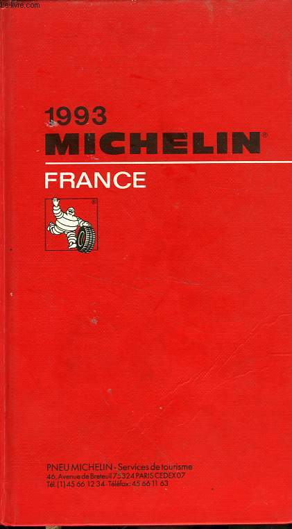 GUIDE ROUGE MICHELIN France