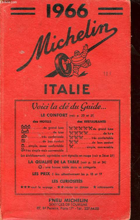GUIDE ROUGE MICHELIN ITALIE