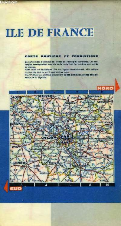 CARTE ILE DE FRANCE - CARTE ROUTIERE ET TOURISTIQUE.