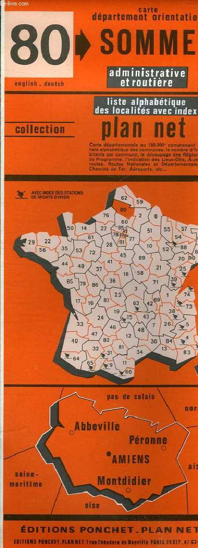 CARTE DEPARTEMENT ORIENTATION 80 SOMME