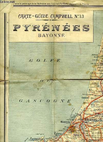 CARTE GUIDE CAMPBELL N13 PYRENEES BAYONNE