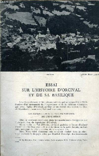 ESSAI SUR L'HISTOIRE D'ORCIVAL ET DE SA BASILIQUE