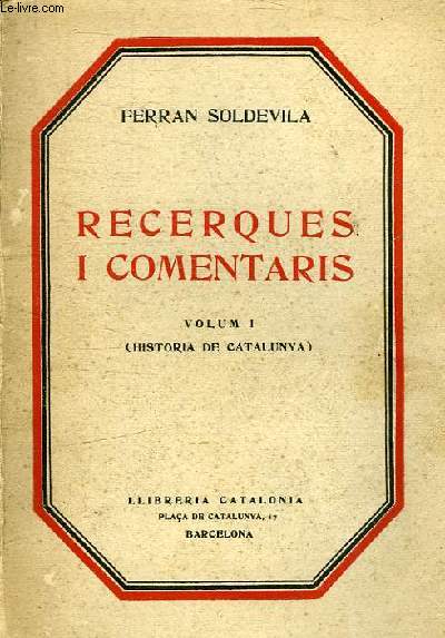 RECERQUES I COMENTARIS VOLUM I