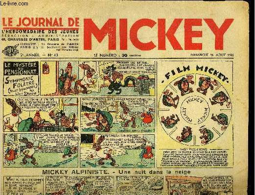 Le journal de Mickey - 2ere anne - n43 - 11 aot 1935