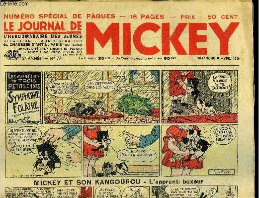 Le journal de Mickey - 3ere anne - n77 - 5 avril 1936 - numro spcial de Pques