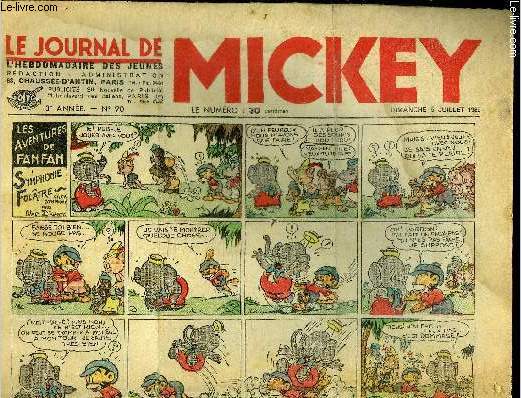 Le journal de Mickey - 3ere anne - n90 - 5 juillet 1936