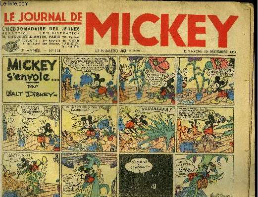 Le journal de Mickey - 3ere anne - n114 - 20 dcembre 1936