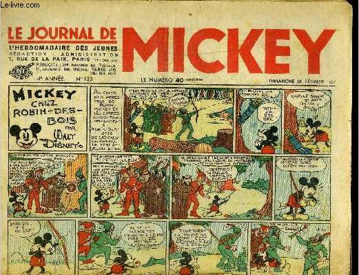 Le journal de Mickey - 4eme anne - n123 - 21 fvrier 1937