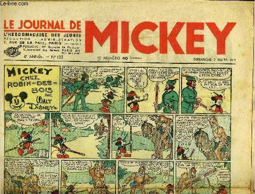 Le journal de Mickey - 4eme anne - n125 - 7 mars 1937