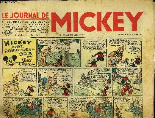 Le journal de Mickey - 4eme anne - n127 - 21 mars 1937