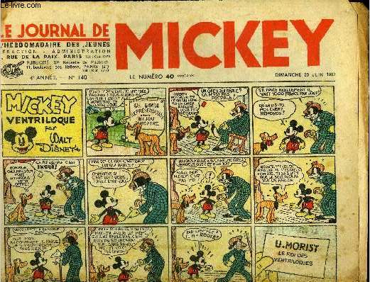Le journal de Mickey - 4eme anne - n140 - 20 juin 1937