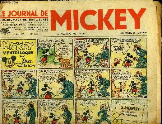 Le journal de Mickey - 4eme anne - n140 - 20 juin 1937