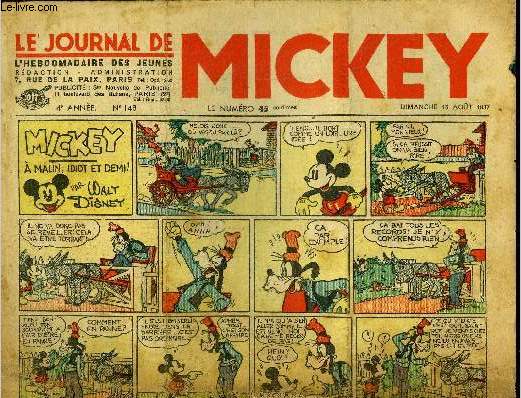 Le journal de Mickey - 4eme anne - n148 - 15 aot 1937