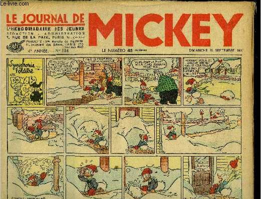 Le journal de Mickey - 4eme anne - n154 - 26 septembre 1937