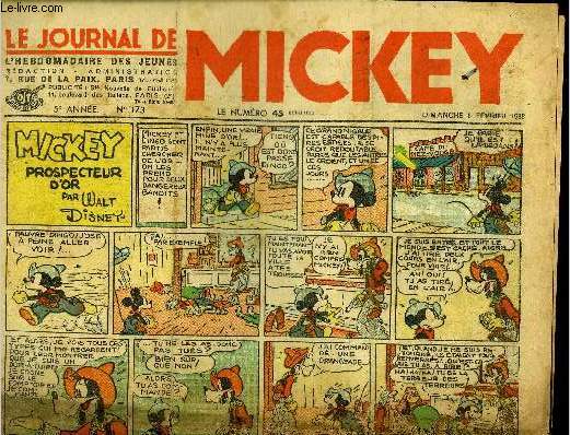 Le journal de Mickey - 5eme anne - n173 - 6 fvrier 1938