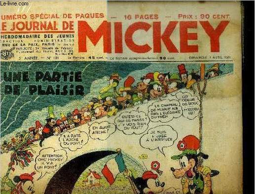 Le journal de Mickey - 5eme anne - n181 - 3 avril 1938 - Numro spcial de Pques