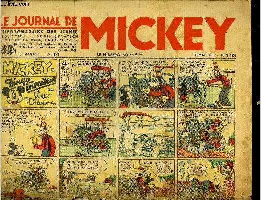 Le journal de Mickey - 5eme anne - n191 - 12 juin 1938